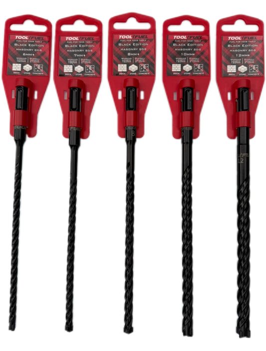 (Black Edition) 6pc Set Masonry SDS
